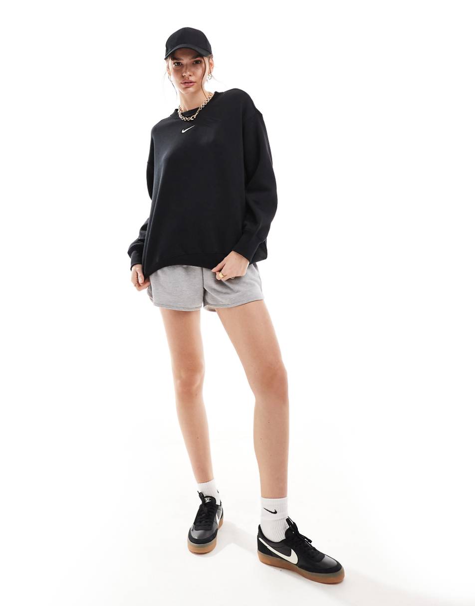 Nike Phoenix Fleece oversized sweatshirt in black