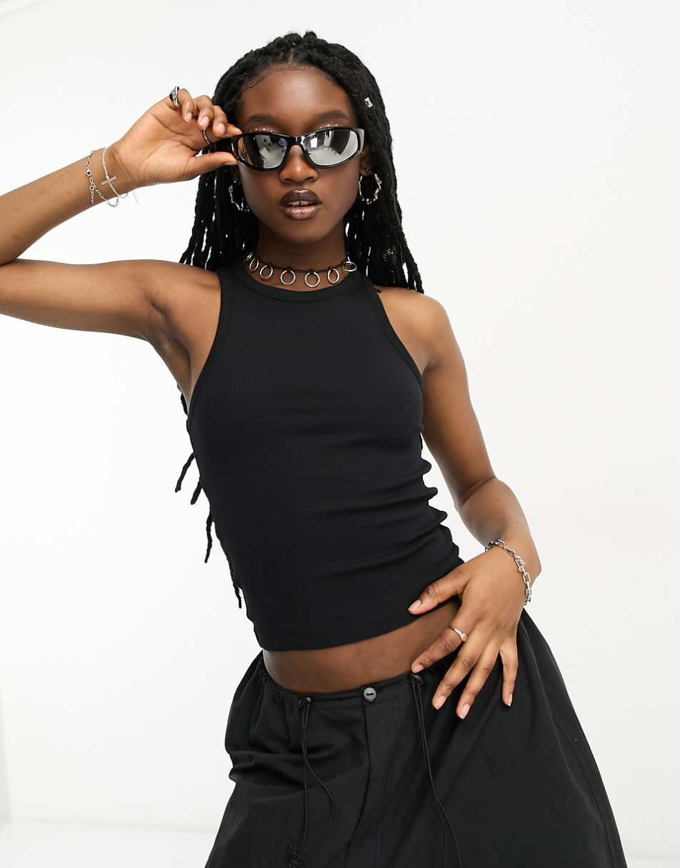 COLLUSION tank top in black