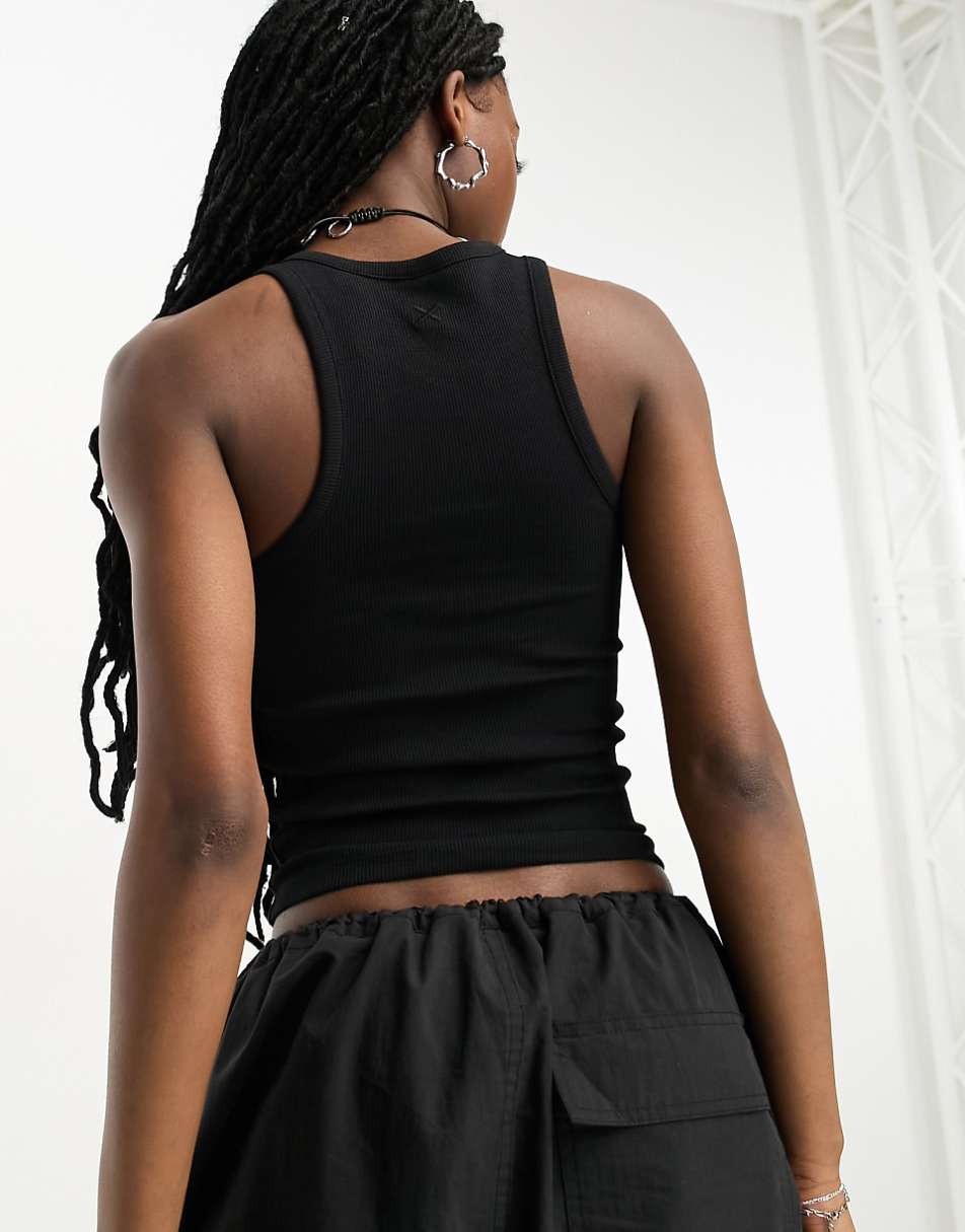 COLLUSION tank top in black