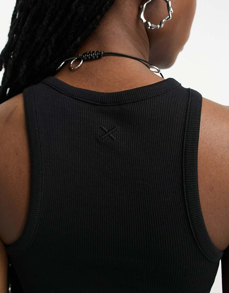 COLLUSION tank top in black
