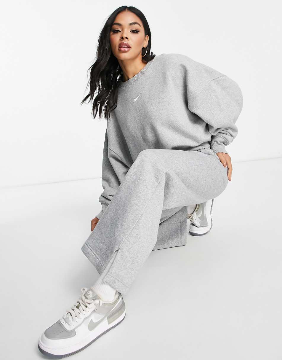 Nike Phoenix Fleece super oversized sweat in gray