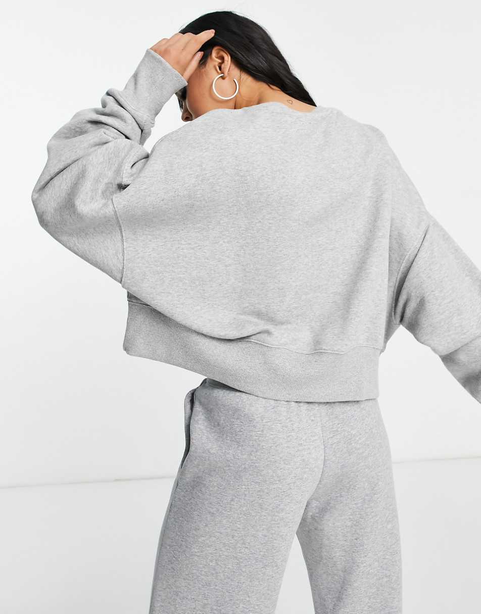 Nike Phoenix Fleece super oversized sweat in gray