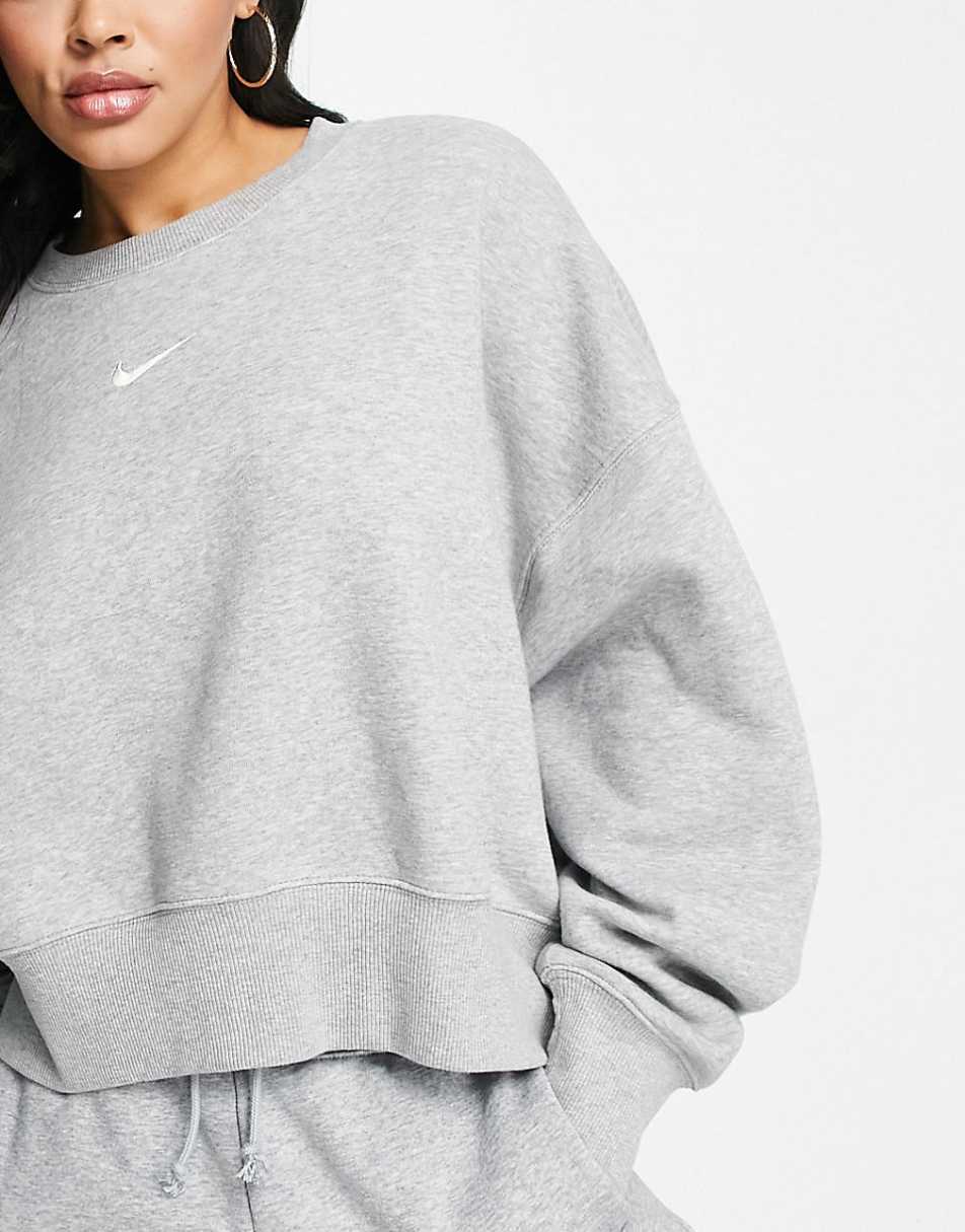 Nike Phoenix Fleece super oversized sweat in gray
