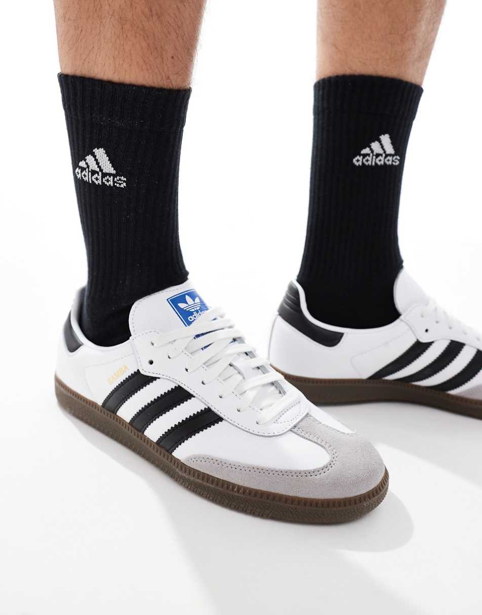 adidas Originals Samba OG sneakers in white and black