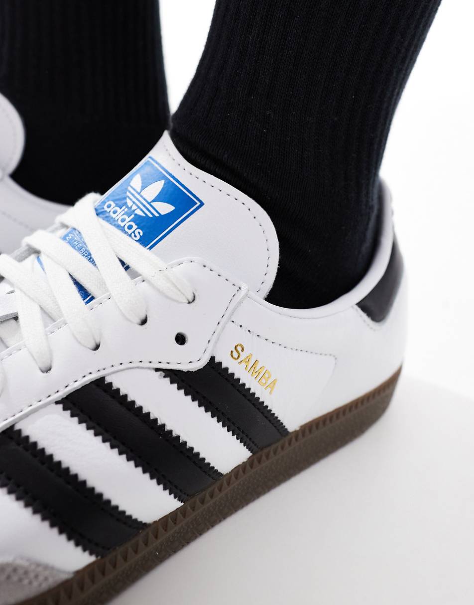 adidas Originals Samba OG sneakers in white and black
