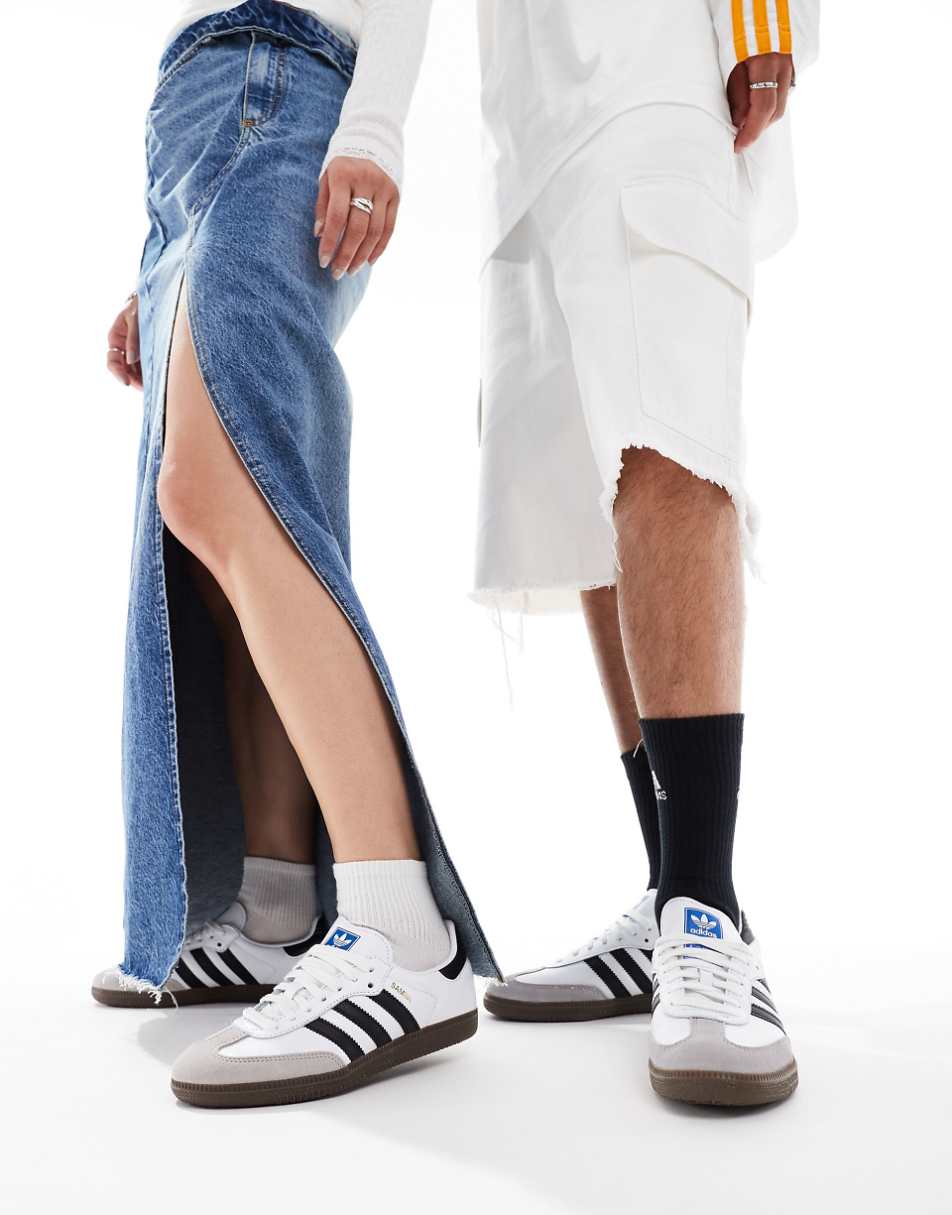 adidas Originals Samba OG sneakers in white and black