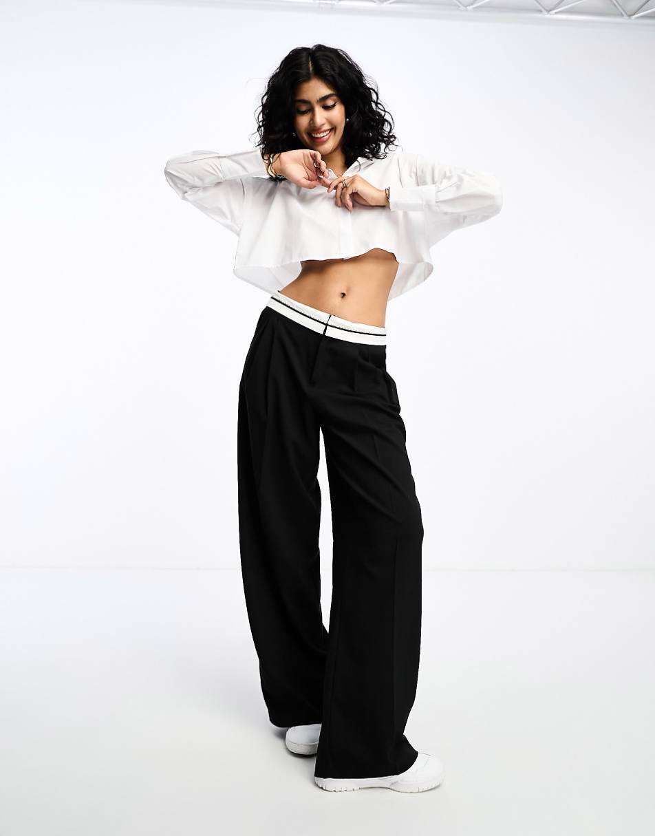 ASOS DESIGN ultimate cropped shirt in white