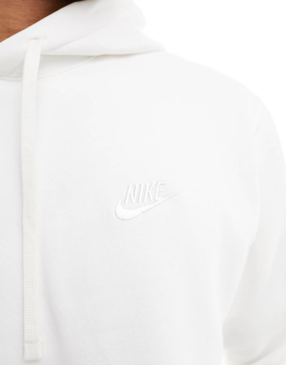 Nike Club unisex hoodie in off white