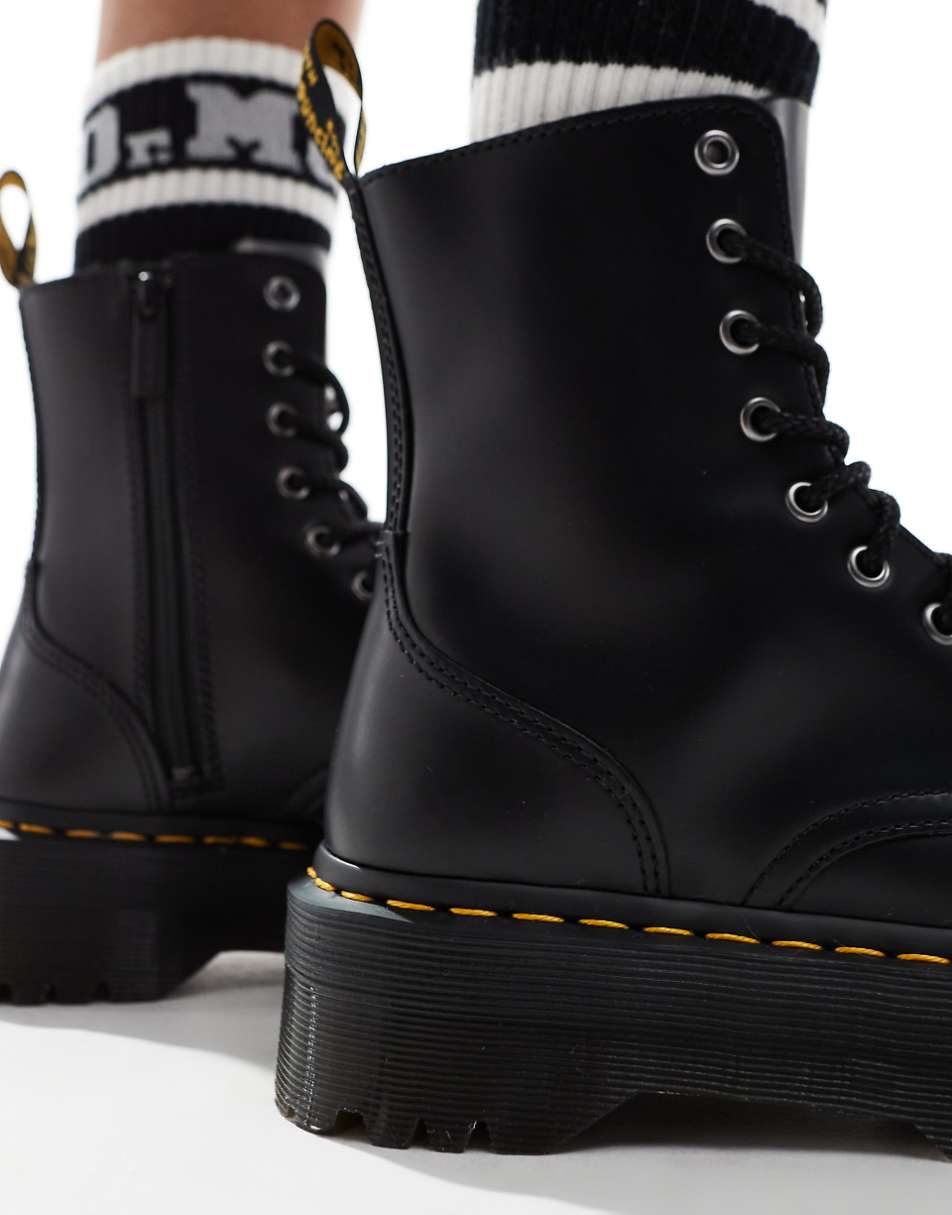 Dr Martens Jadon 8-Eye smooth leather platform boots