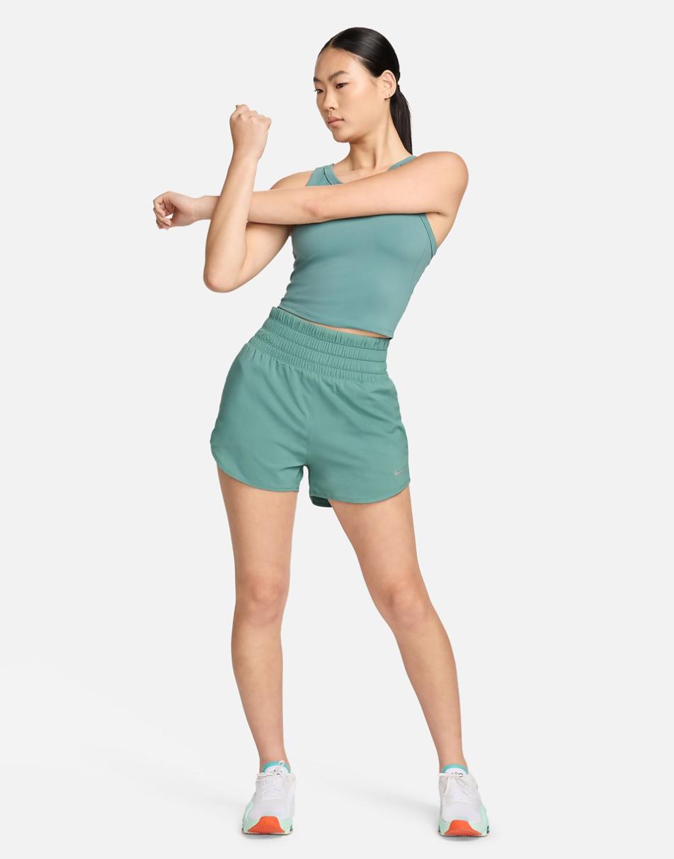 Nike One Training Dri-FIT ultra high rise 3-inch shorts in green