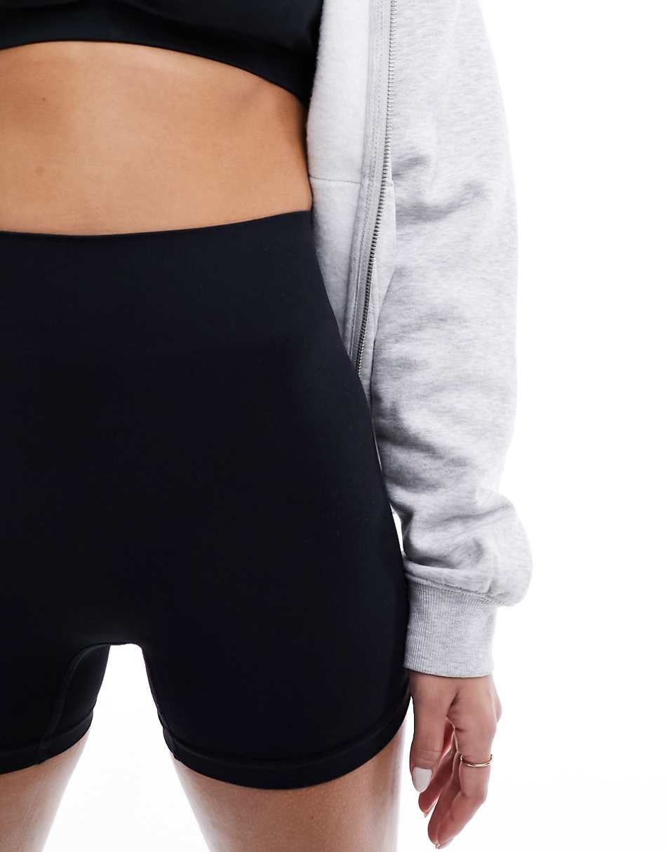 ASOS DESIGN seamless sculpting micro legging short in black