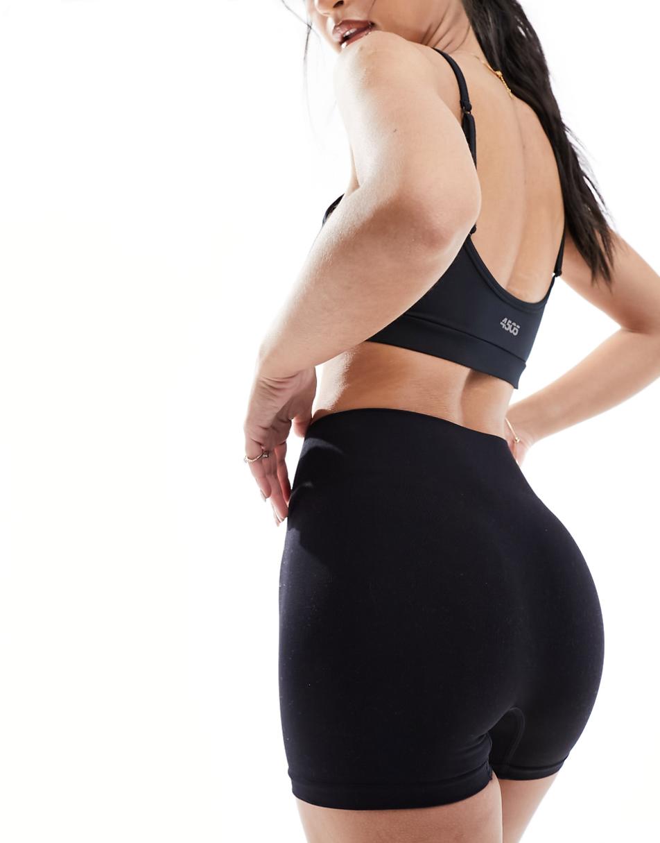 ASOS DESIGN seamless sculpting micro legging short in black