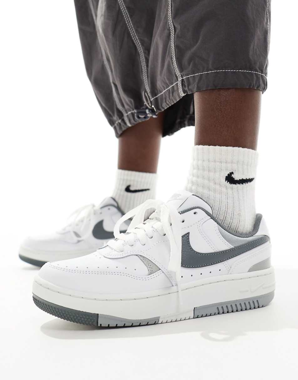 Nike Gamma Force sneakers in white and gray
