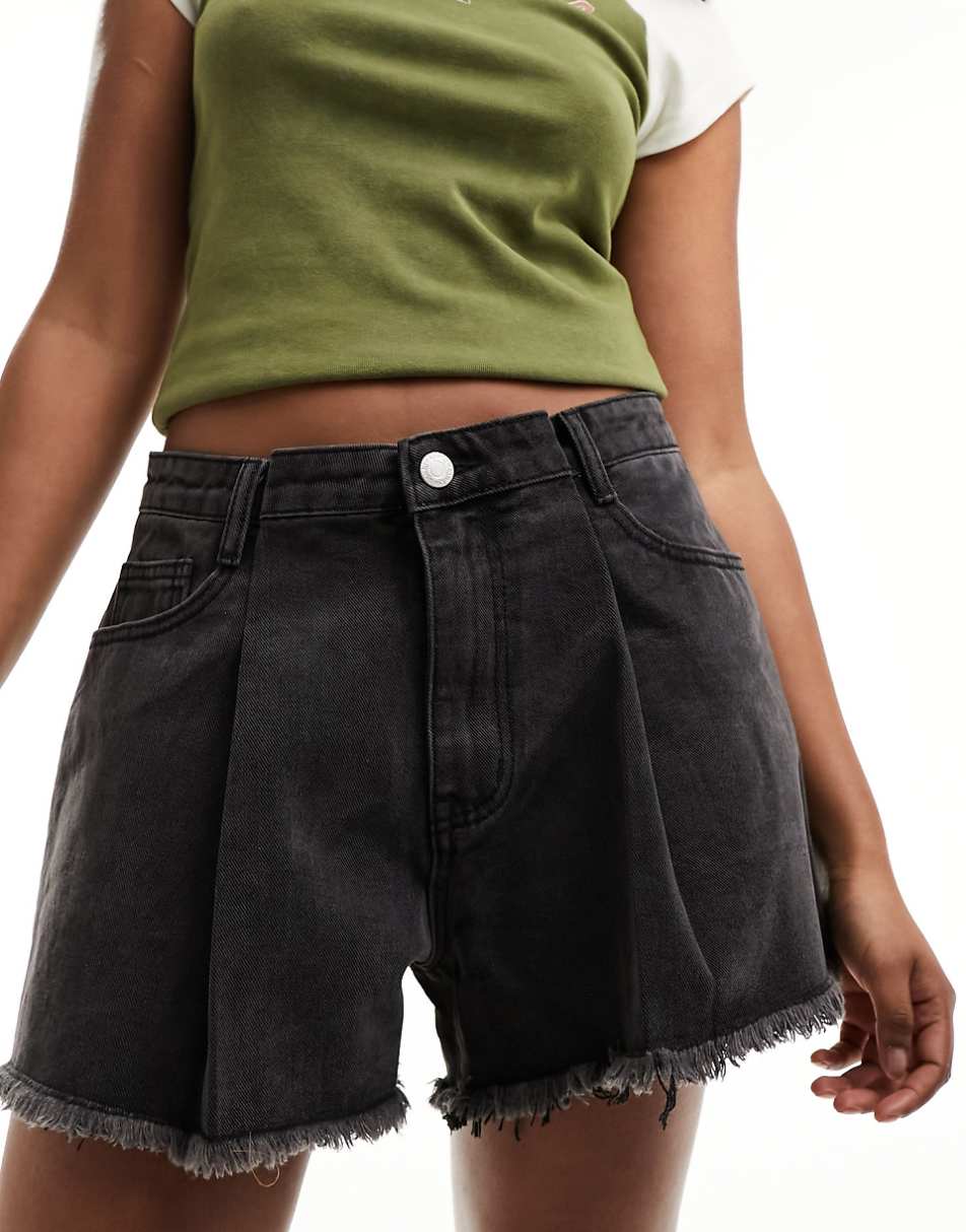 Kyo The Brand denim slouchy shorts in black wash