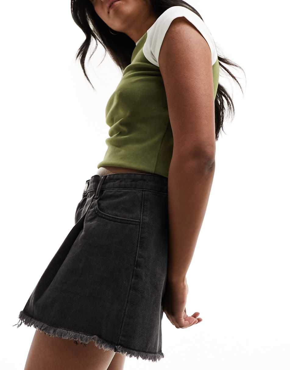Kyo The Brand denim slouchy shorts in black wash