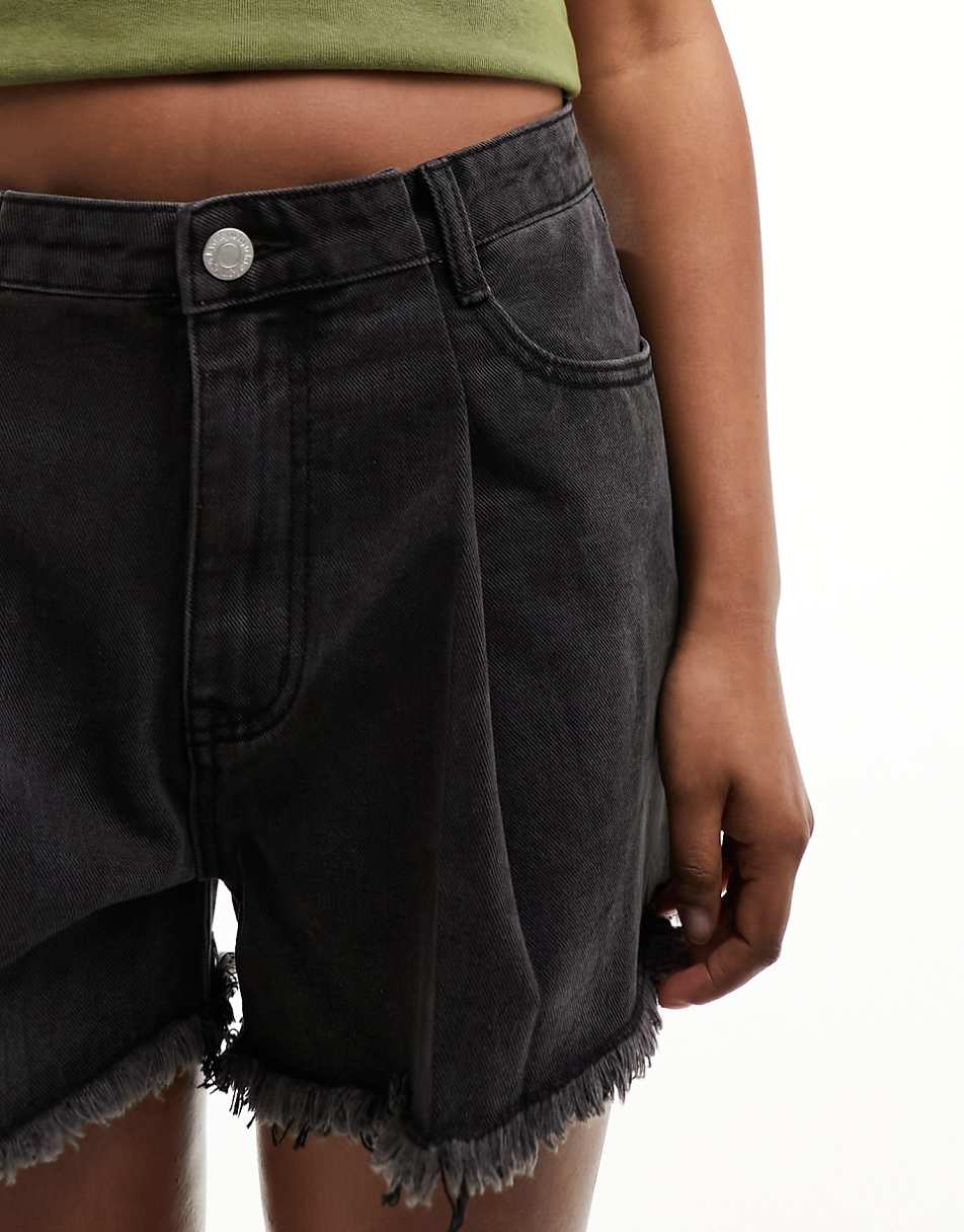 Kyo The Brand denim slouchy shorts in black wash