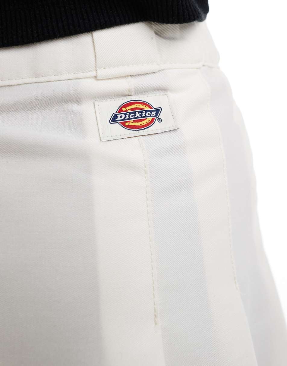 Dickies Elizaville short skirt with pleats in white