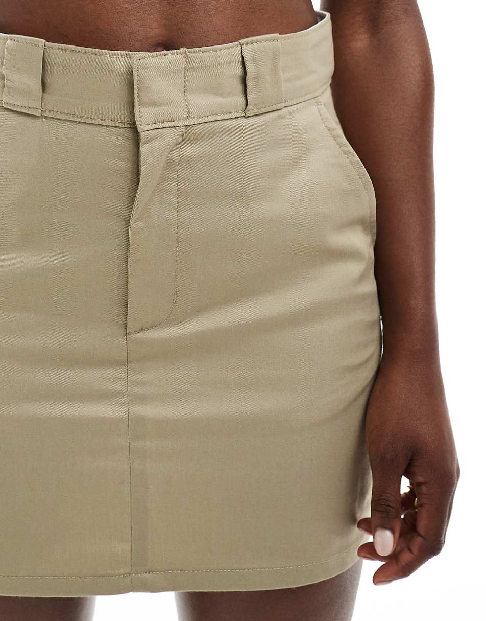 Dickies Work mini skirt in khaki