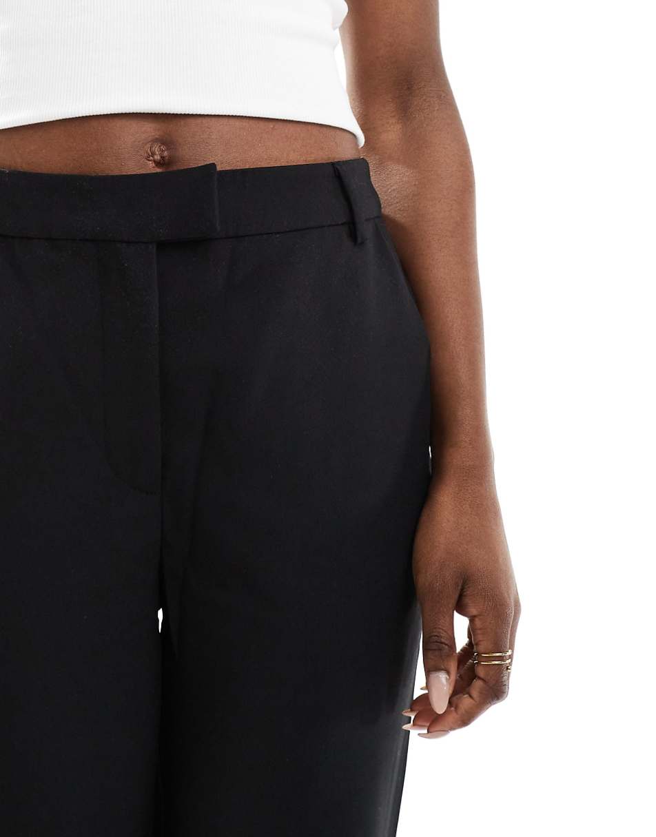 ASOS DESIGN tailored ankle length pants in black