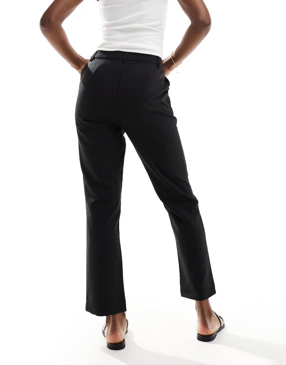 ASOS DESIGN tailored ankle length pants in black