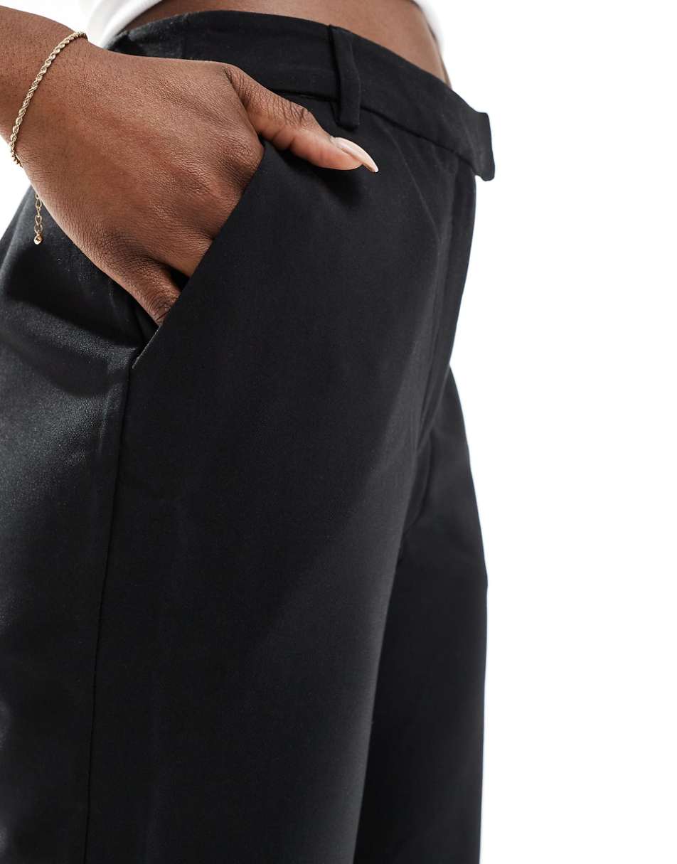 ASOS DESIGN tailored ankle length pants in black