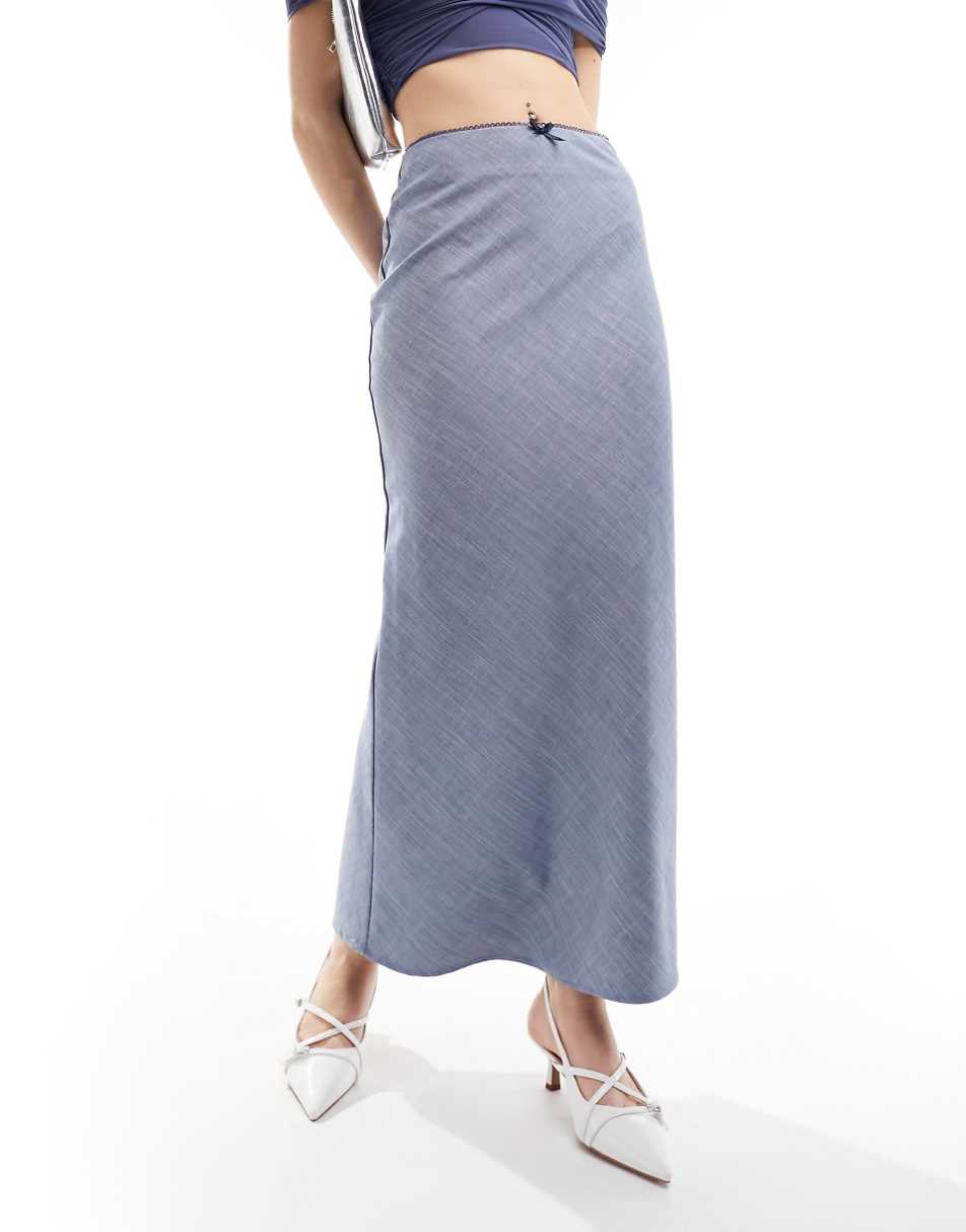 Emory Park slip maxi skirt in chambray