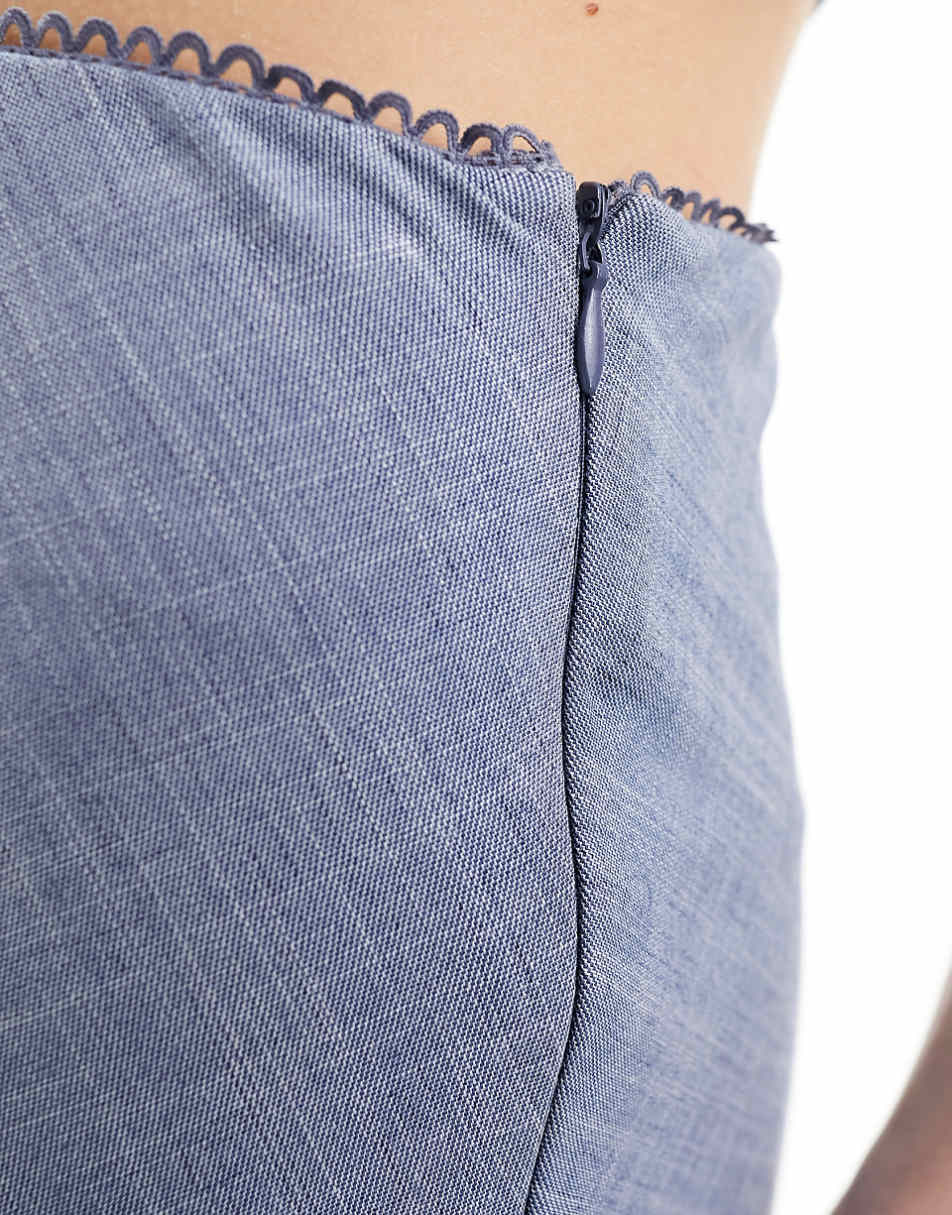 Emory Park slip maxi skirt in chambray