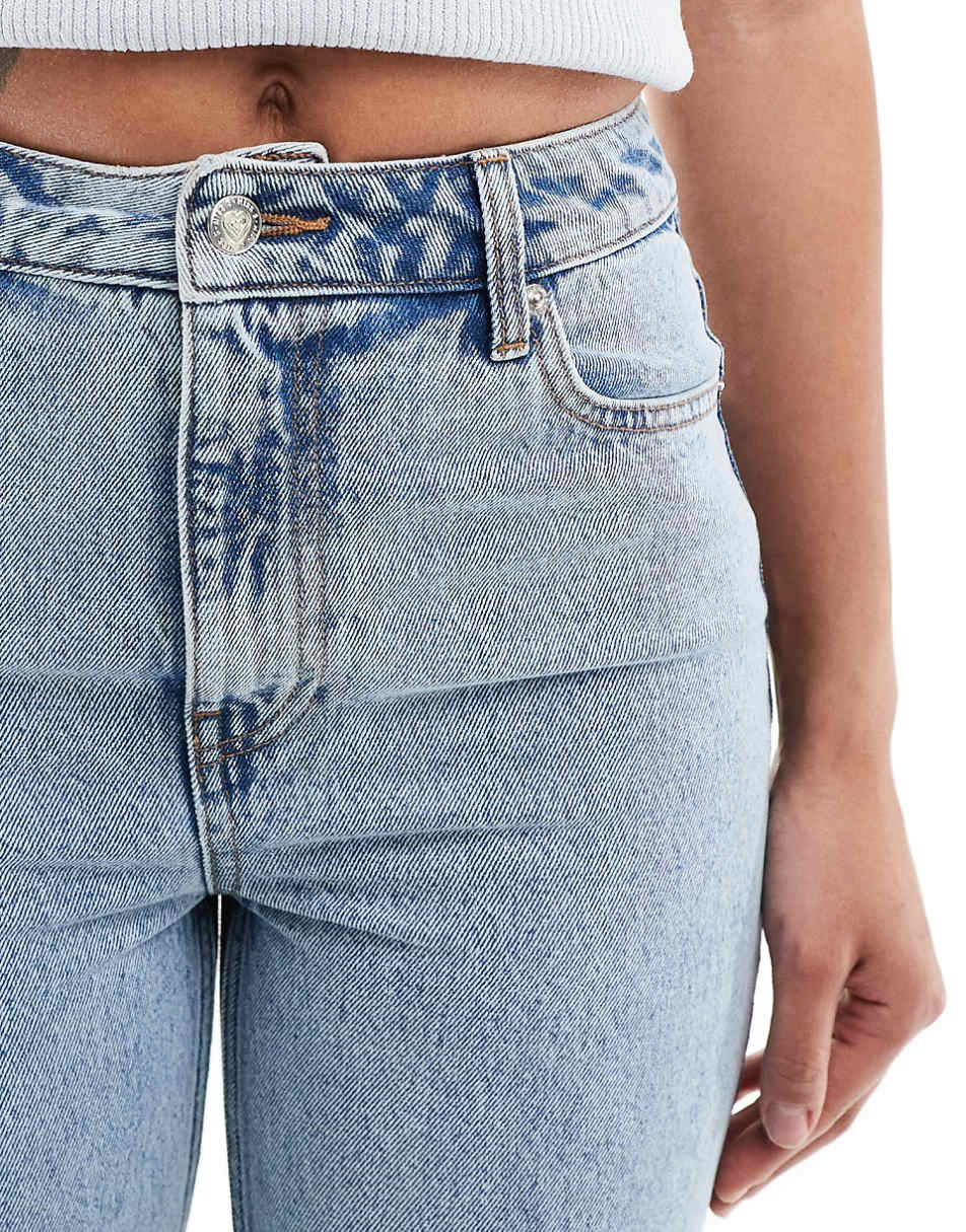 Miss Selfridge straight leg jeans in light bleach wash