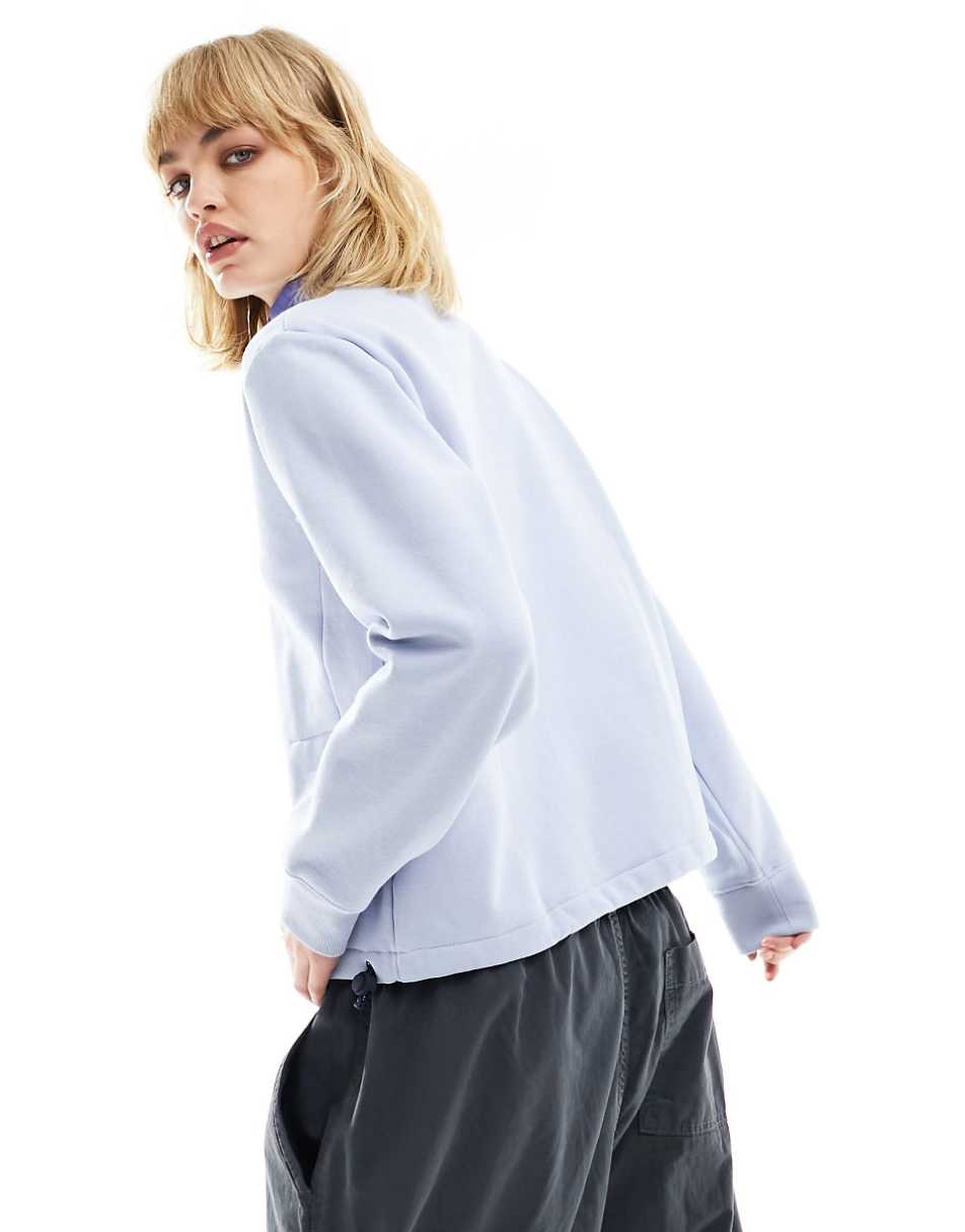 Columbia Loge quarter zip sweat in light blue