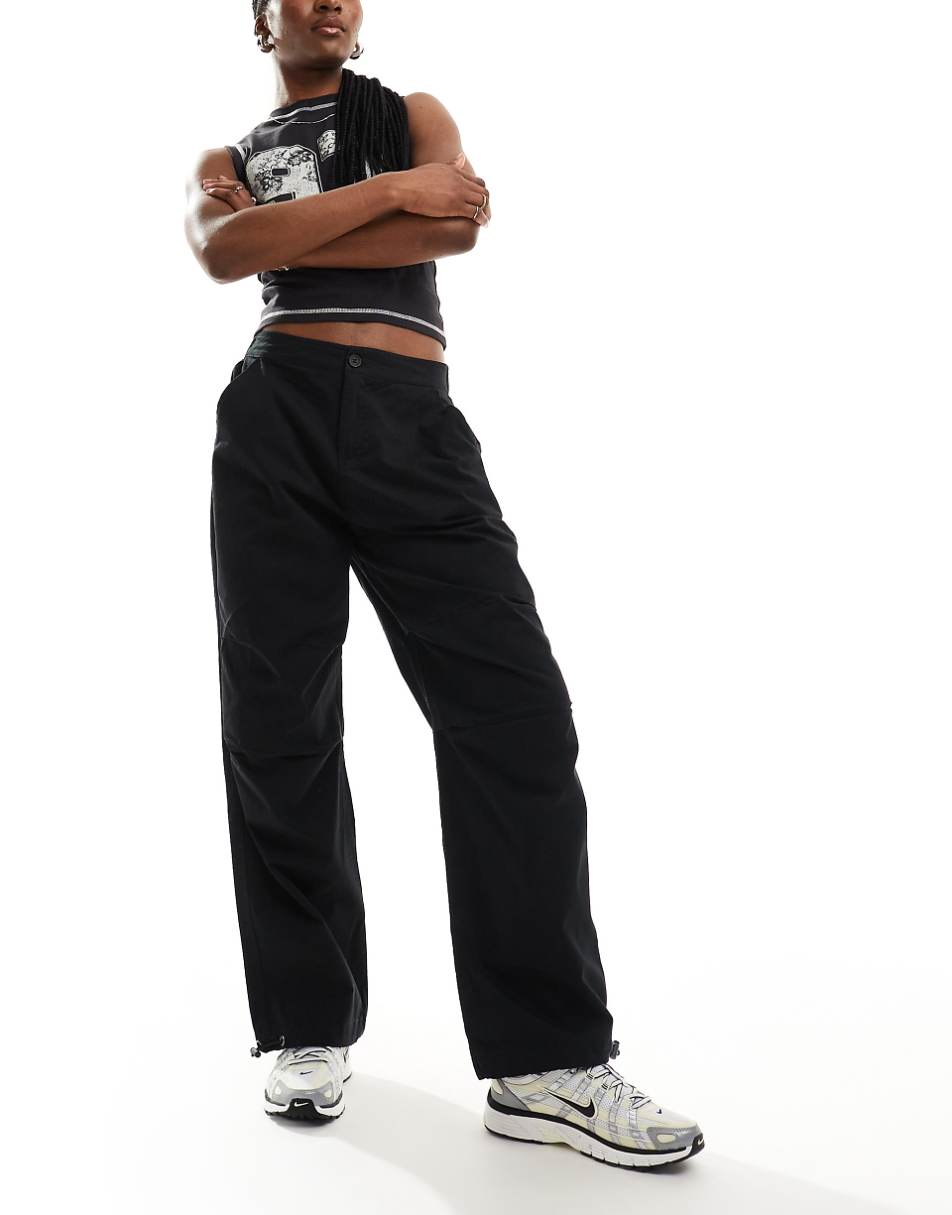 French Connection parachute pants in black