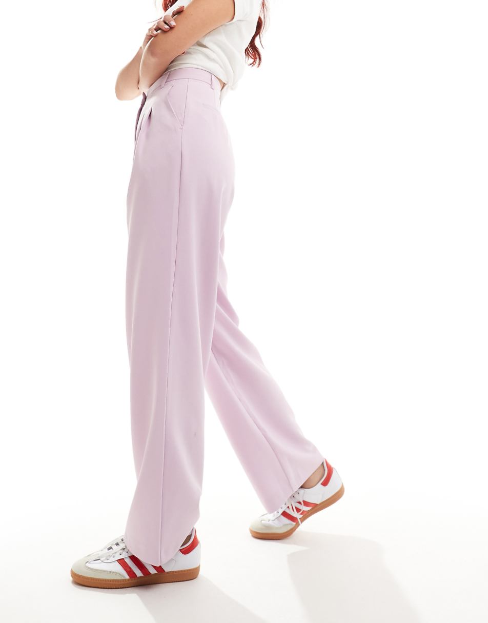 Miss Selfridge tailored wide leg pants in lilac