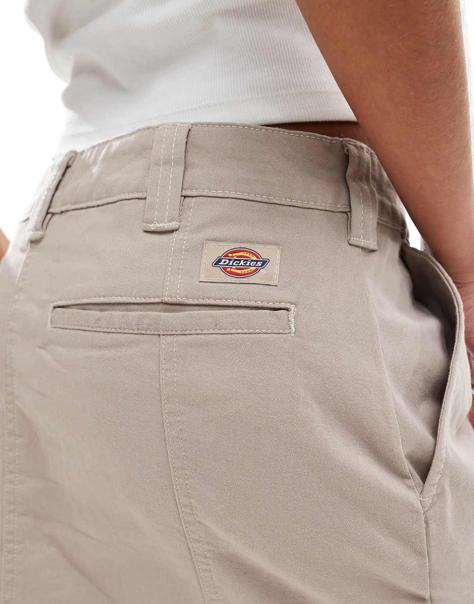 Dickies Meriden mini skirt in beige