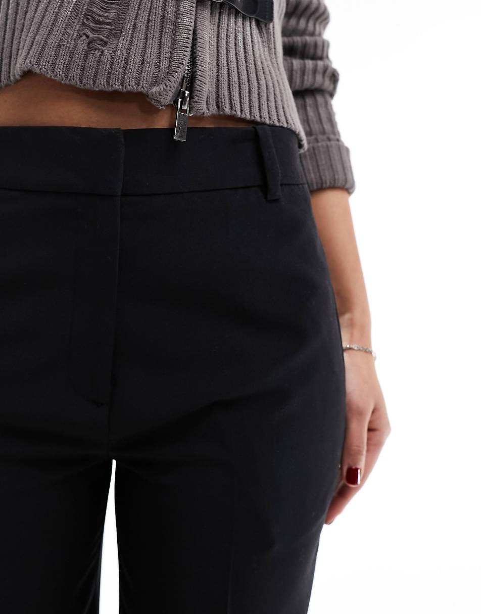 ASOS DESIGN tailored straight leg pants in black