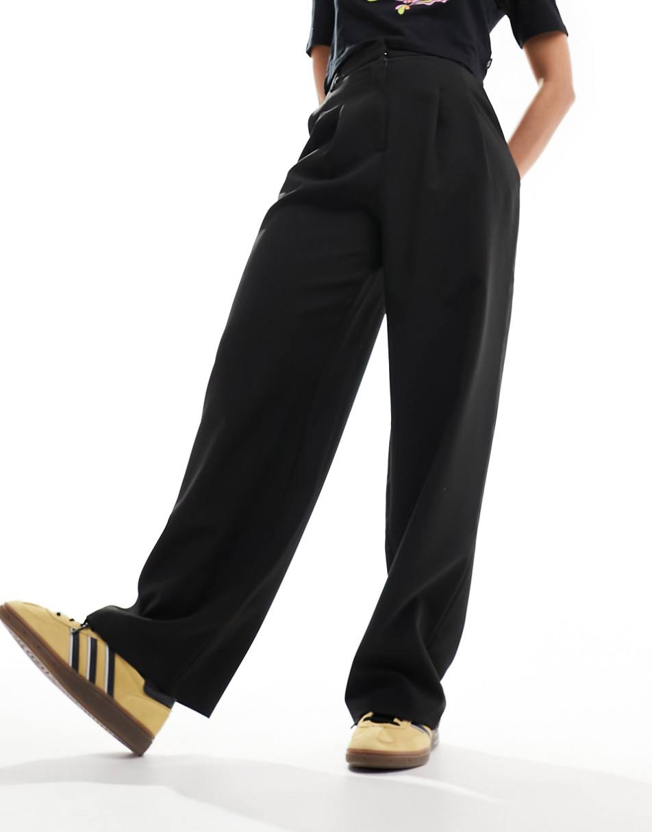 Miss Selfridge tailored wide leg pants in black