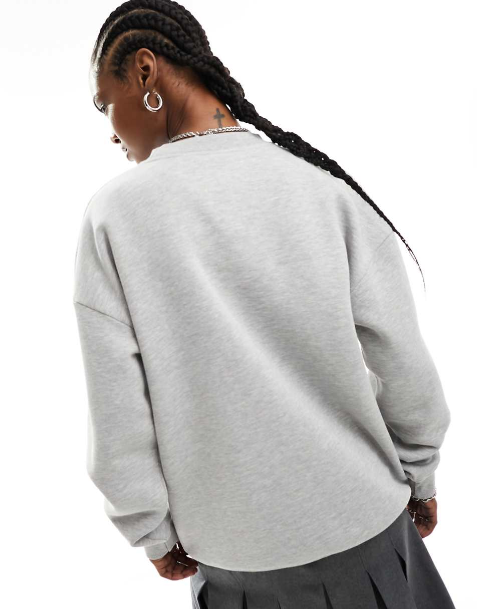 Daisy Street oversized sweatshirt with vintage Florida graphic in gray heather