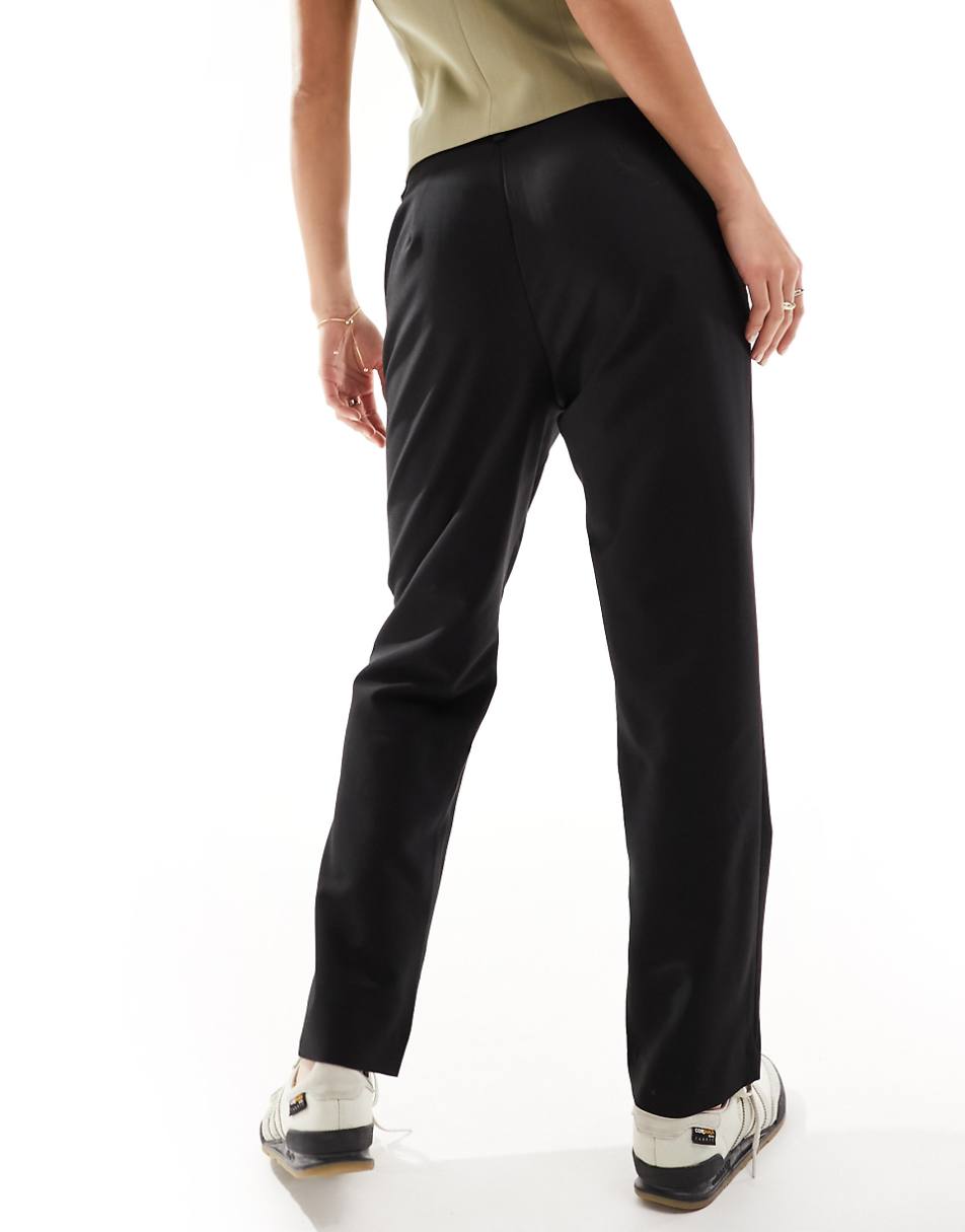 ASOS DESIGN Petite tailored ankle length pants in black