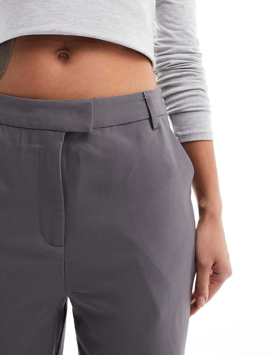 ASOS DESIGN tailored ankle length pants in gray
