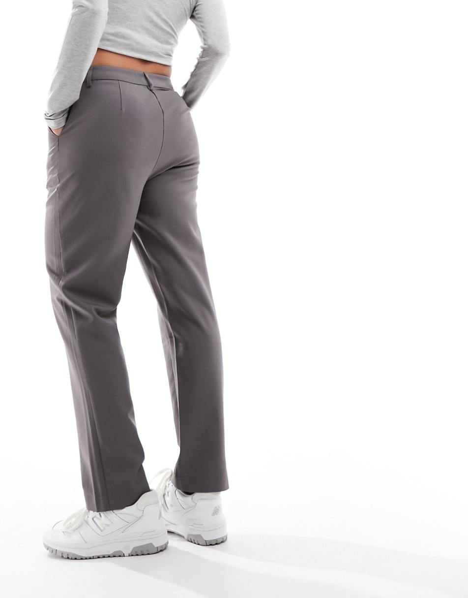 ASOS DESIGN tailored ankle length pants in gray