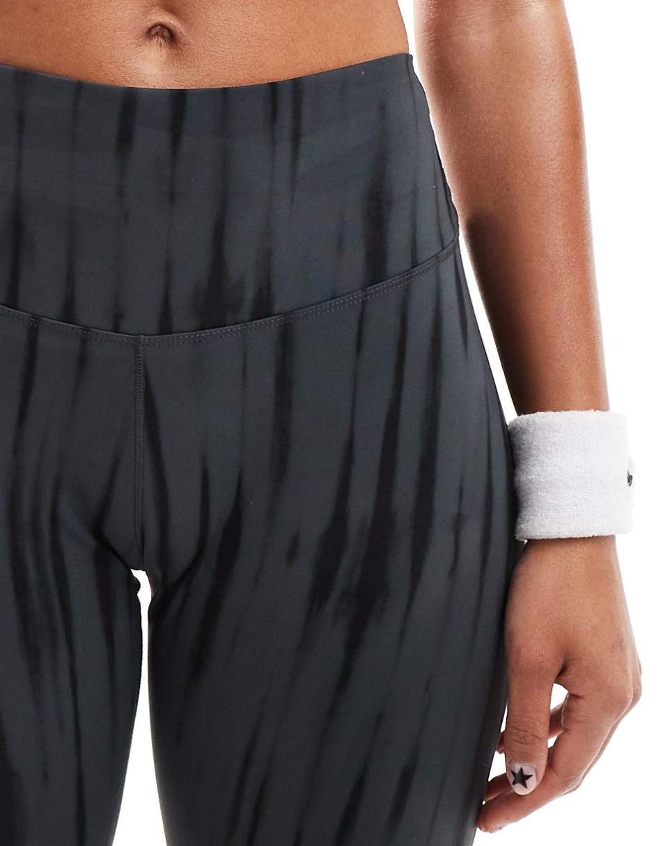 Nike Training One printed high-waisted 7/8 leggings in black
