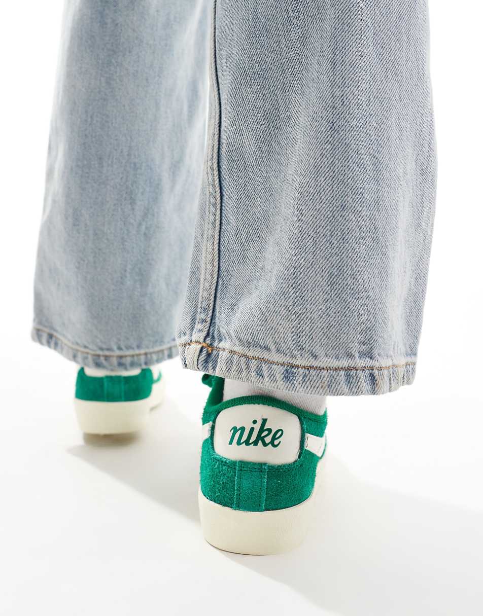 Nike Blazer Low '77 sneakers in green and white