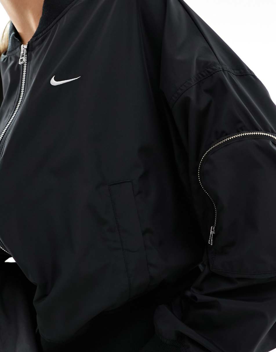 Nike Woven Bomber Jacket In Black