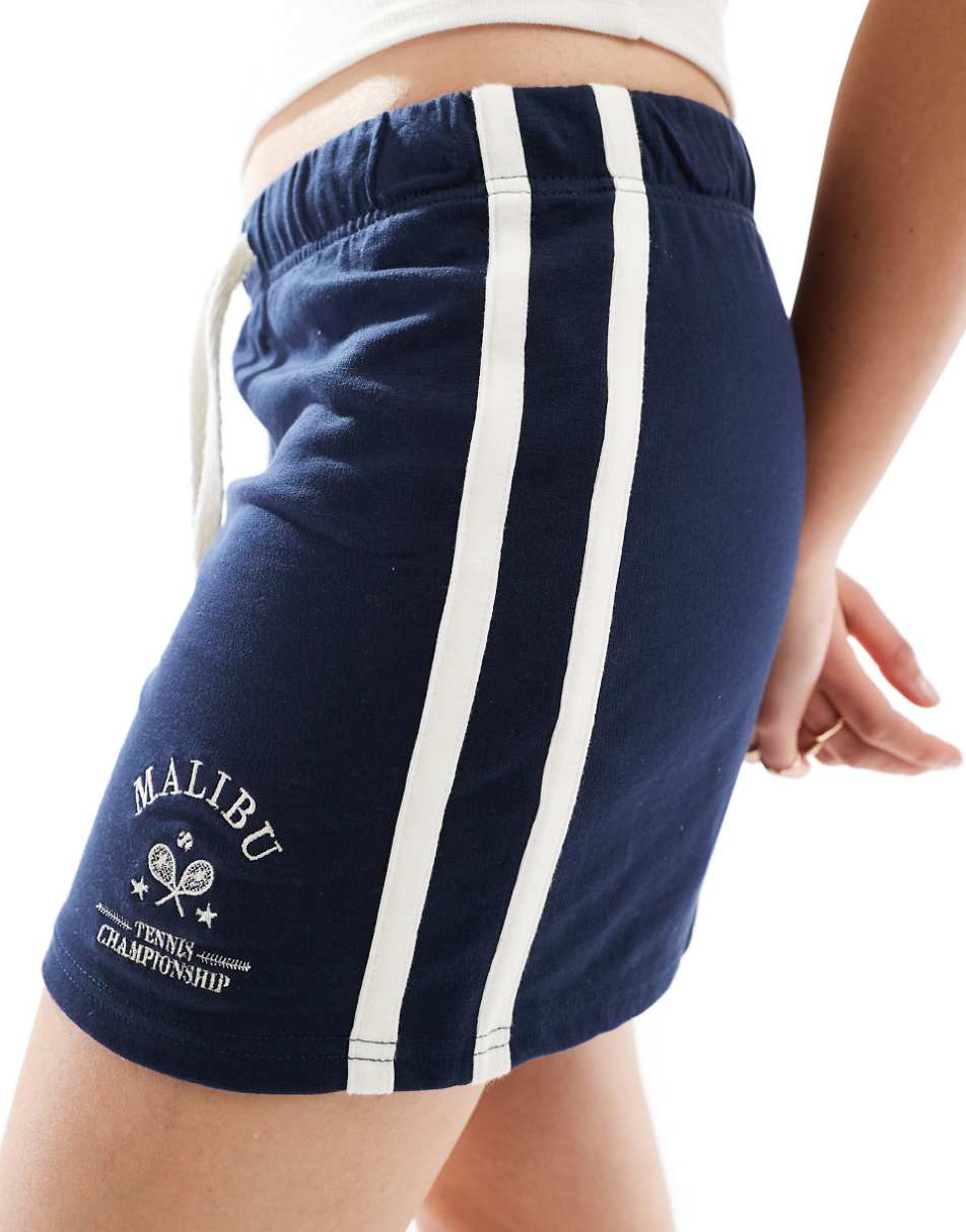 Miss Selfridge sporty mini skirt in navy - part of a set