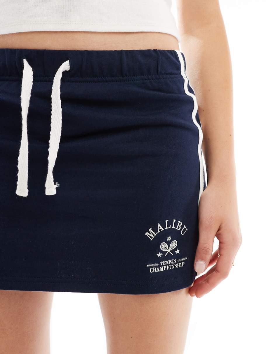 Miss Selfridge sporty mini skirt in navy - part of a set