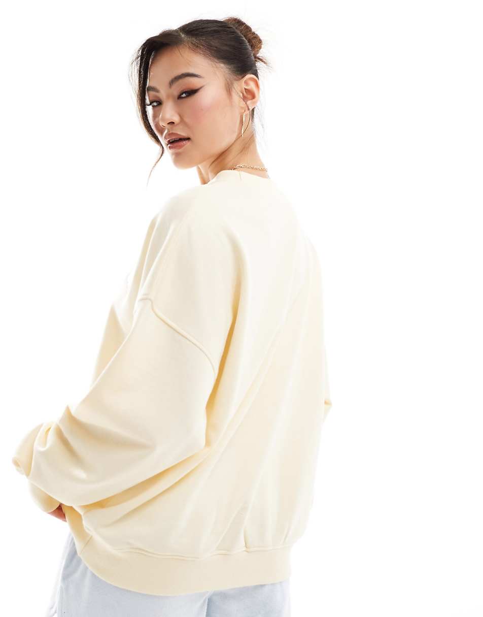Kaiia athletic logo sweatshirt in lemon