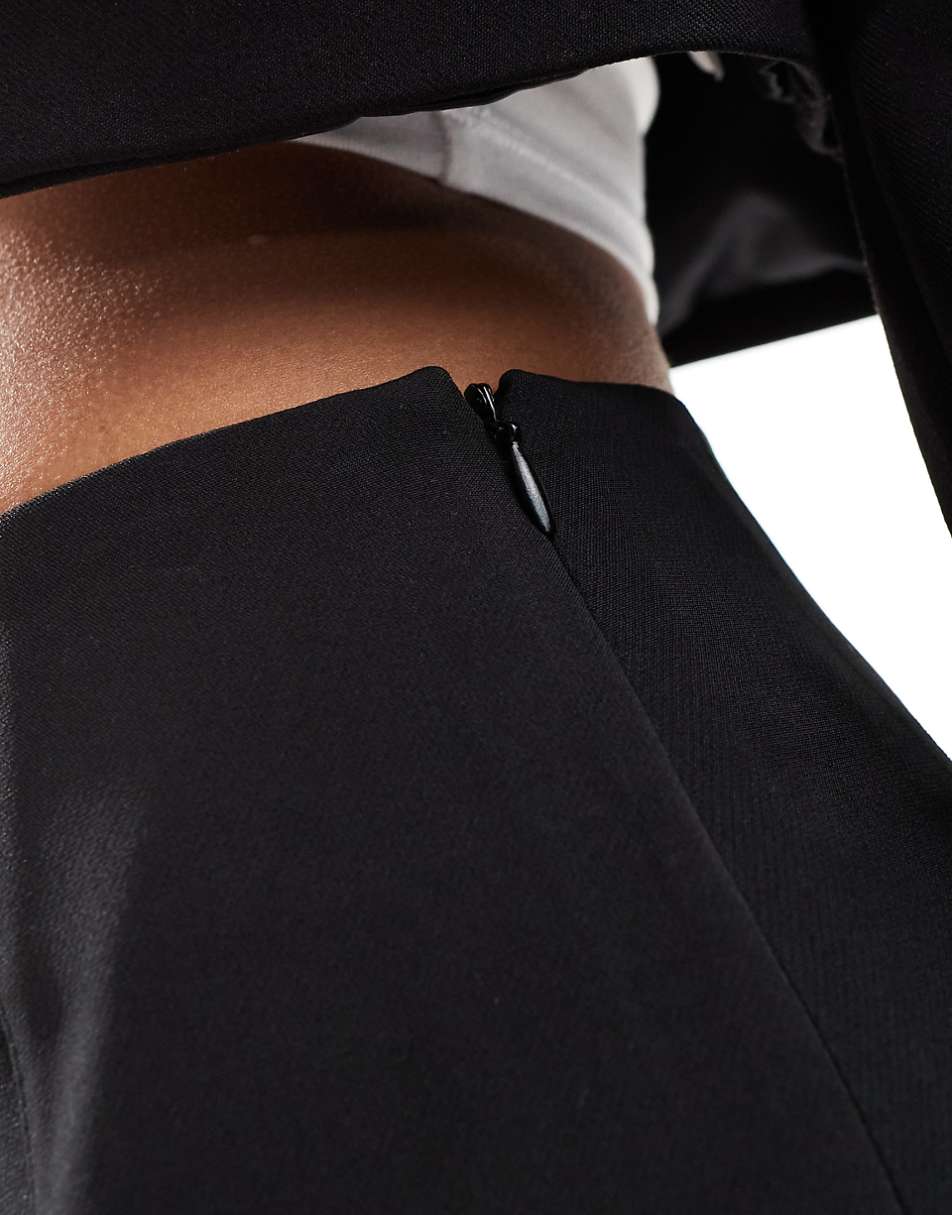 ASOS DESIGN tailored high waist mini skirt in black