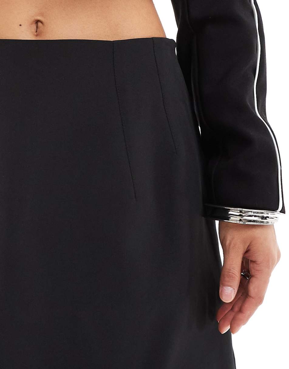 ASOS DESIGN tailored high waist mini skirt in black