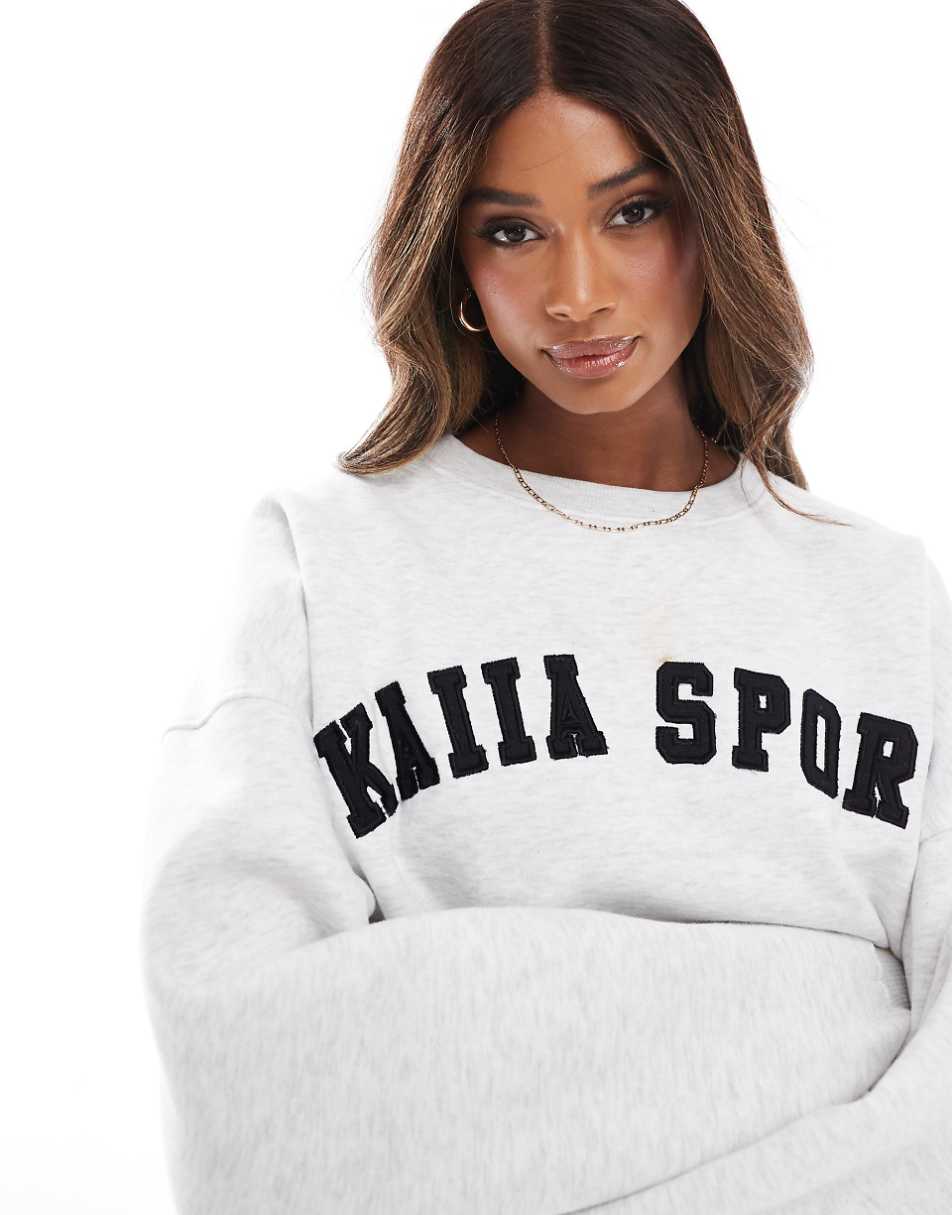 Kaiia logo sweatshirt in light gray
