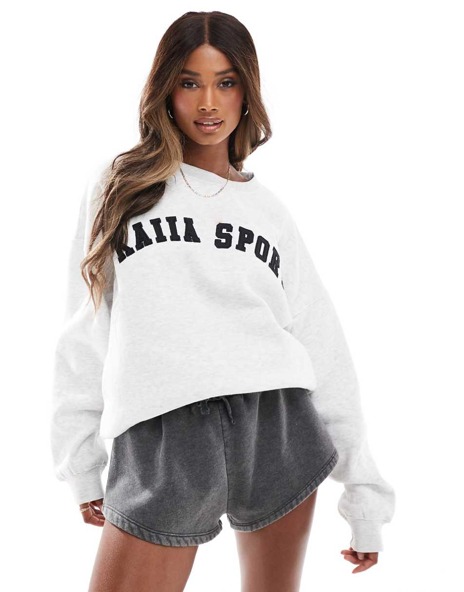 Kaiia logo sweatshirt in light gray