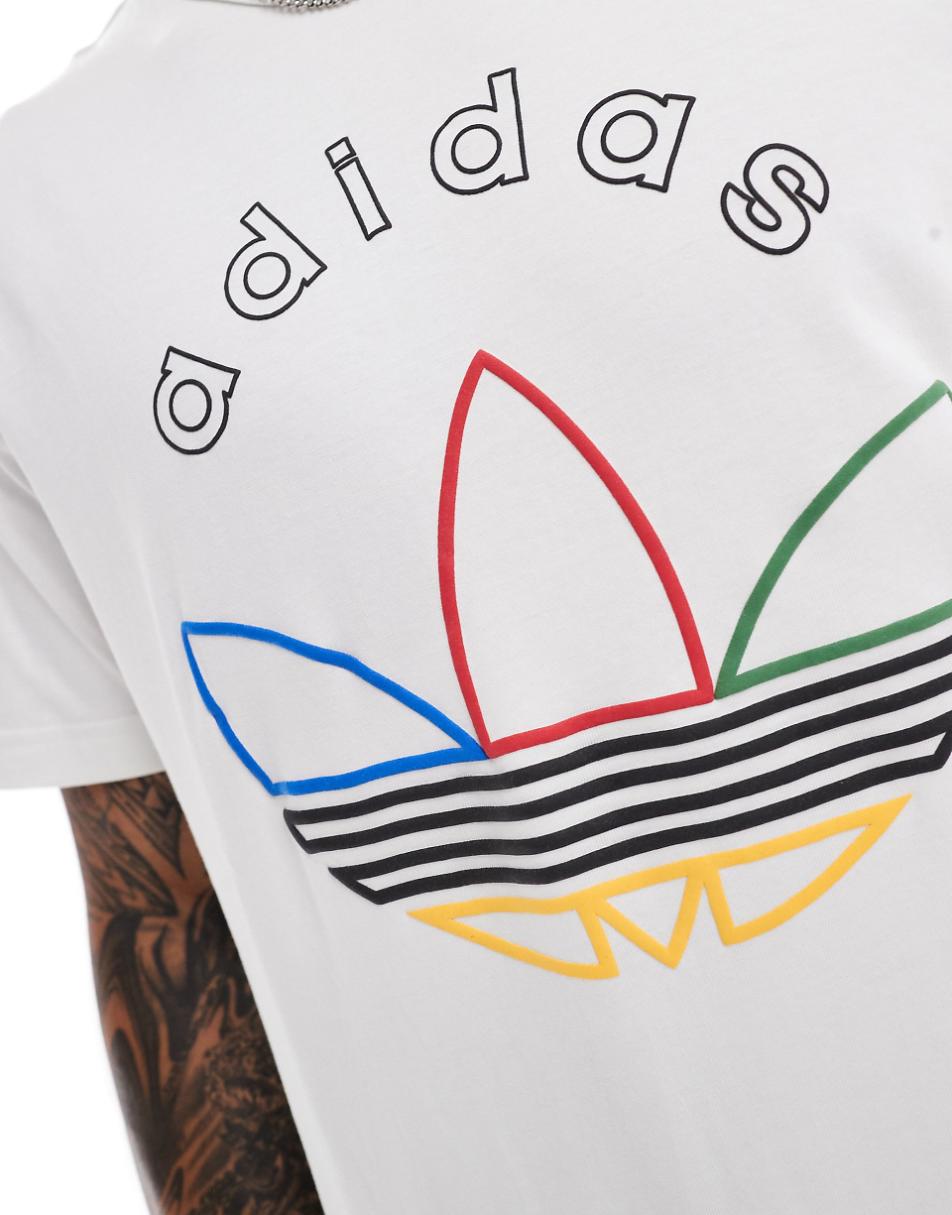 adidas Originals unisex graphic print t-shirt in white