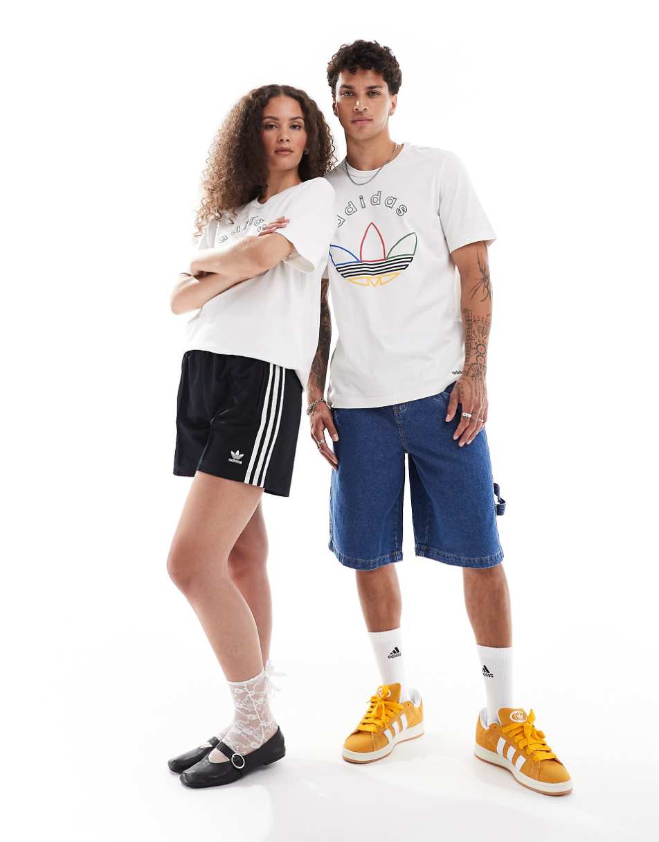 adidas Originals unisex graphic print t-shirt in white